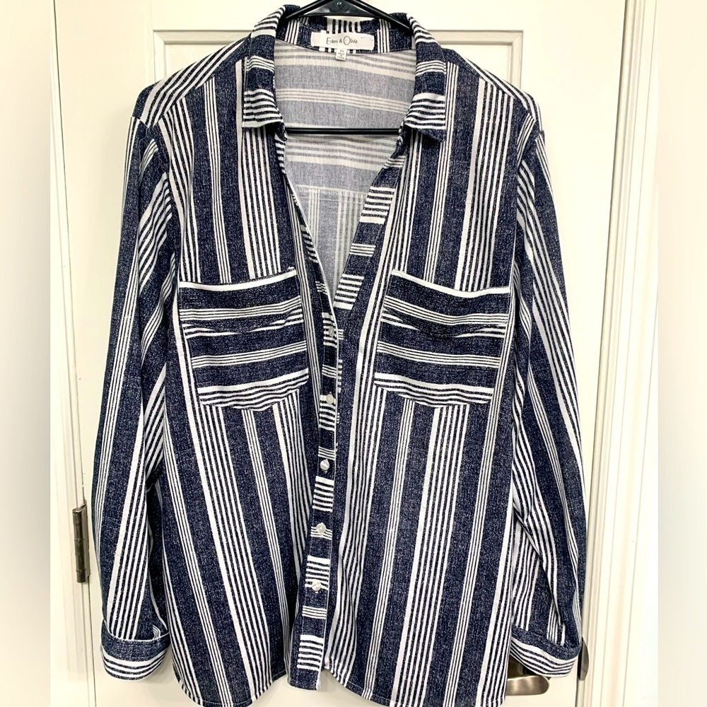 Eden & Olivia. Button up, long sleeves, size 2X adorable.